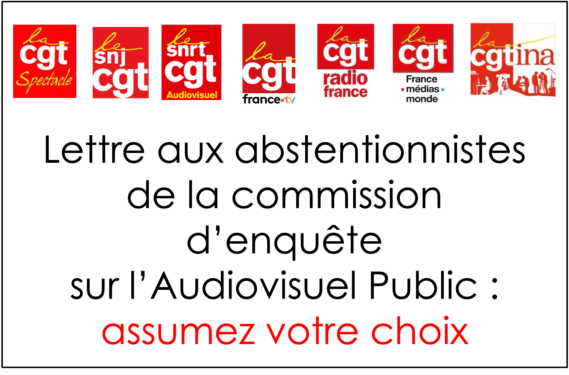 Lettre aux abstentionnistes de la commission d’enquête sur l’Audiovisuel Public : assumez votre choix 